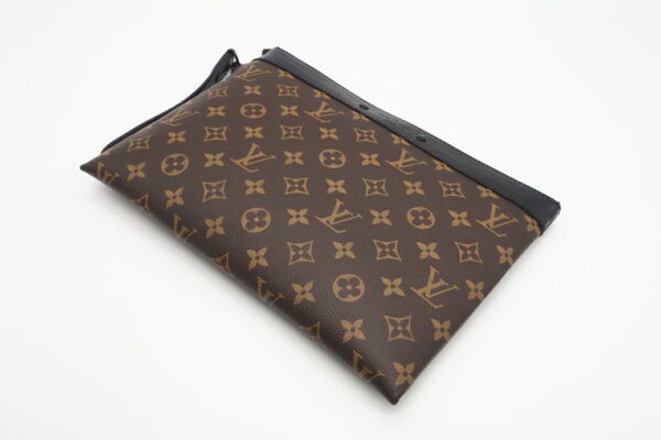 imgrc0095879427 Louis Vuitton Macassar Pochette To Go Clutch Bag Brown Black