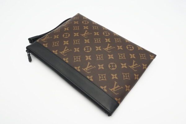 imgrc0095879428 Louis Vuitton Macassar Pochette To Go Clutch Bag Brown Black