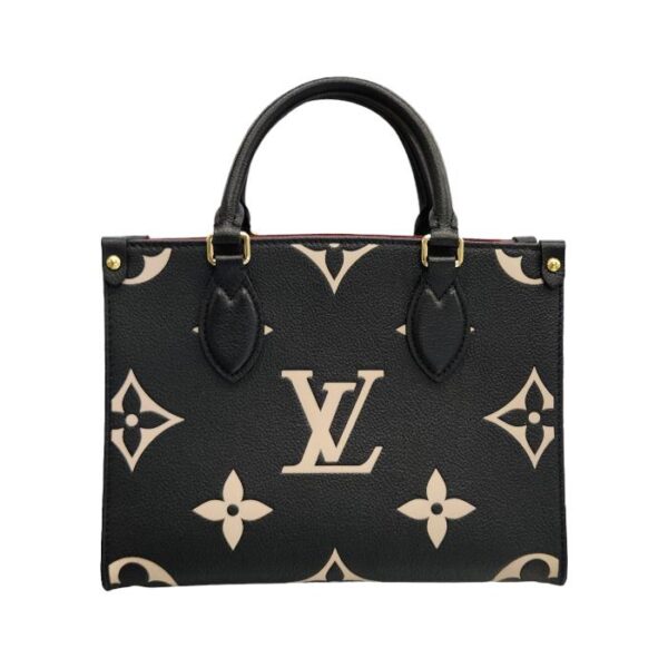 imgrc0095880417 Louis Vuitton Bicolor Empreinte On the Go PM Handbag Black Beige