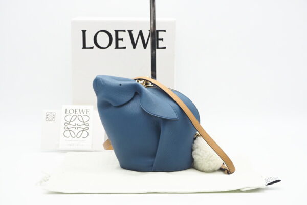 imgrc0095921333 Loewe Bunny Leather Mini Bag Blue Brown