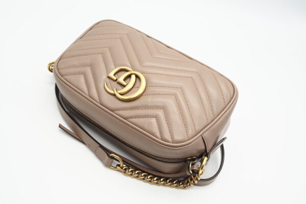 imgrc0096291220 Gucci GG Marmont Quilted Small Leather Shoulder Bag Beige