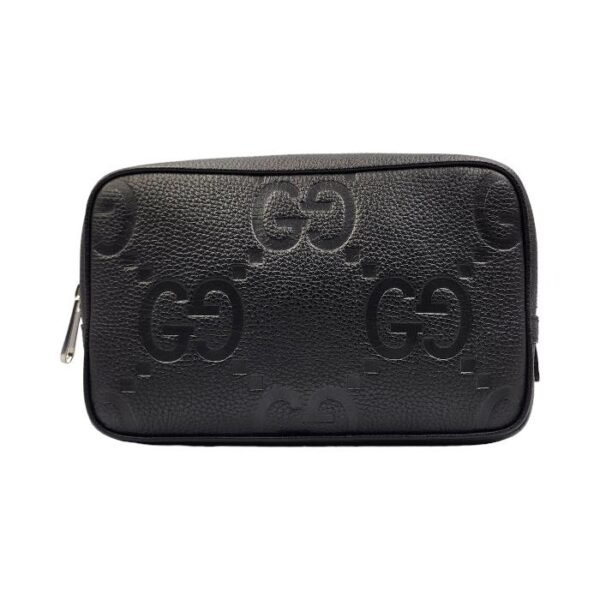 imgrc0096389466 Gucci Jumbo GG Leather Cosmetic Case Black