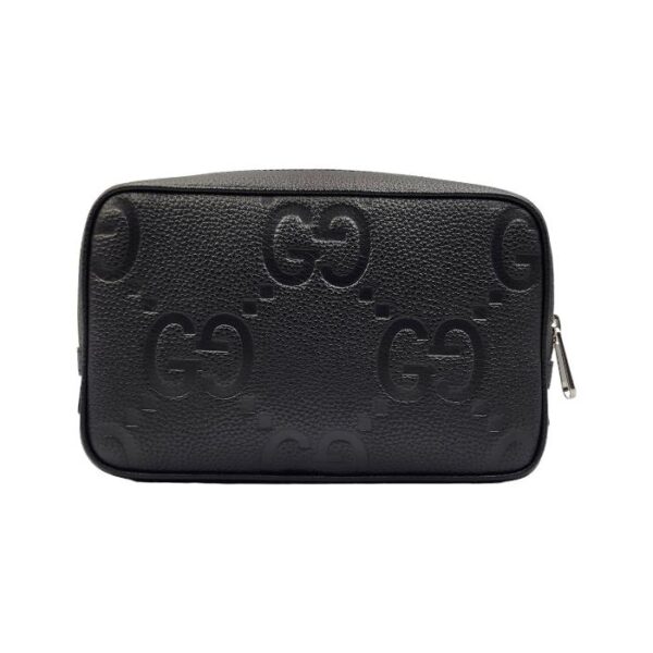 imgrc0096389469 Gucci Jumbo GG Leather Cosmetic Case Black