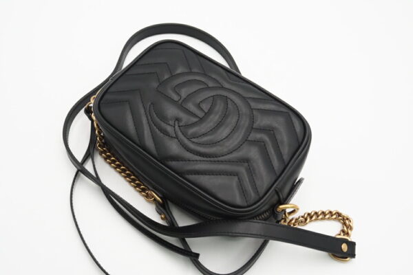 imgrc0096489617 Gucci GG Marmont Quilted Mini Shoulder Bag Black