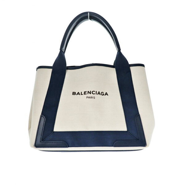 imgrc0096524531 Balenciaga Blue Small Cabas Tote Bag Canvas Black