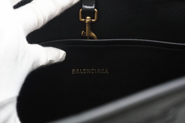 imgrc0096940624 Balenciaga BB Monogram Shopping Tote Bag Black