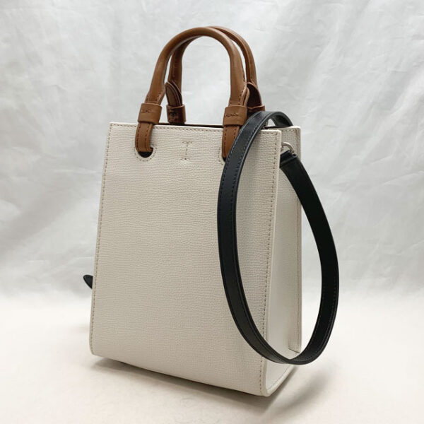 imgrc0097583111 Furla Mini NS Tote Bag White Black Brown