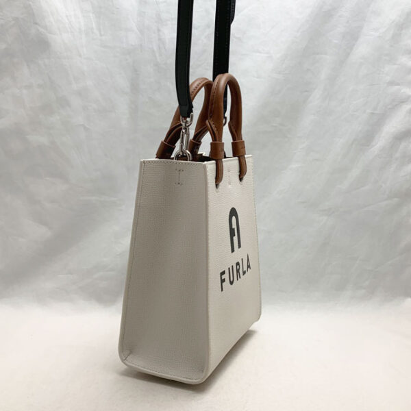 imgrc0097583112 Furla Mini NS Tote Bag White Black Brown