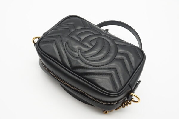 imgrc0097932189 Gucci GG Marmont Quilted Mini Shoulder Bag Black