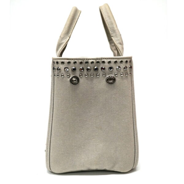 imgrc0098201621 Prada Canapa Tote Bag Punching Studs Gray