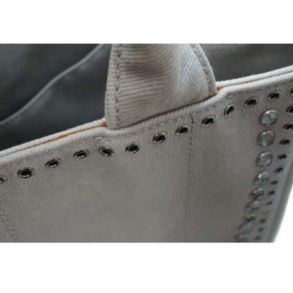 imgrc0098201626 Prada Canapa Tote Bag Punching Studs Gray