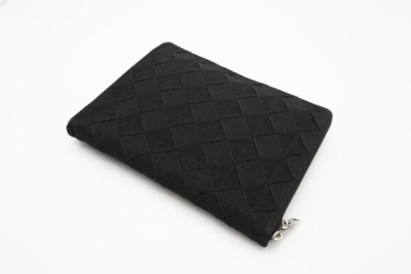 imgrc0098216079 Bottega Veneta Maxi Intrecciato Nylon Clutch Bag Black