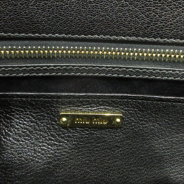 imgrc0098525163 Miu Miu Madras 2WAY Leather Handbag Shoulder Bag Black