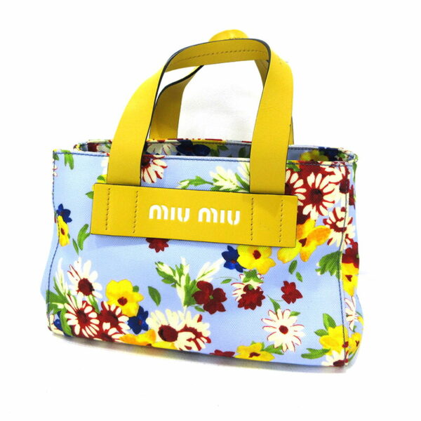 imgrc0098611251 Miu Miu Everywear 2WAY Leather Tote Bag Blue