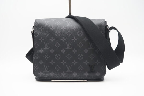 imgrc0098632174 Louis Vuitton Monogram Eclipse District PM Shoulder Bag Black Gray