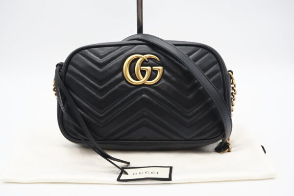 imgrc0098632835 Gucci GG Marmont Quilted Small Shoulder Bag Black