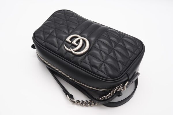 imgrc0098632910 Gucci GG Marmont Quilted Small Shoulder Bag Black