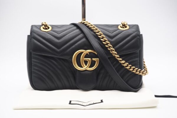 imgrc0098635772 Gucci GG Marmont Quilted Small Shoulder Bag Black