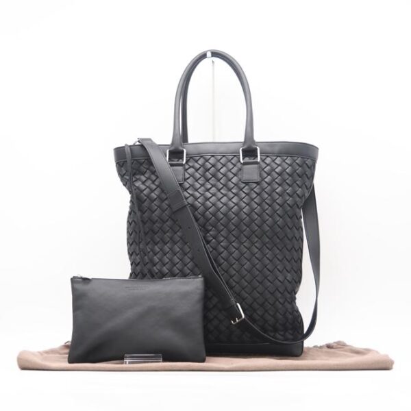 imgrc0098636086 Bottega Veneta Intrecciato Leather 2way Bag Black