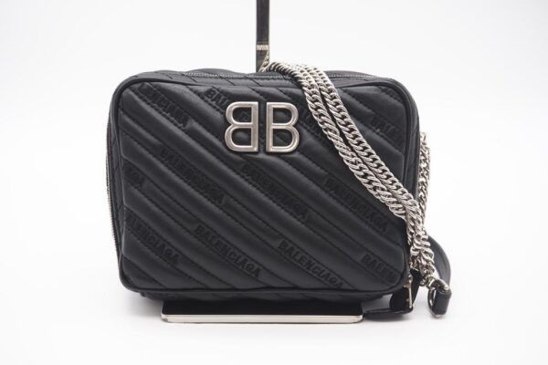 imgrc0098636189 Balenciaga BB Reporter XS Chain Leather Shoulder Bag Black