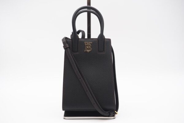 imgrc0098637495 Burberry TB Logo Micro Francis Tote Bag Black