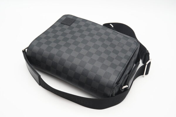 imgrc0098893348 Louis Vuitton Damier Graphite District PM Shoulder Bag Black