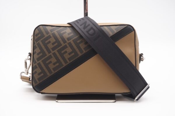 imgrc0098893381 Fendi Diagonal Camera Case Shoulder Bag Brown Beige