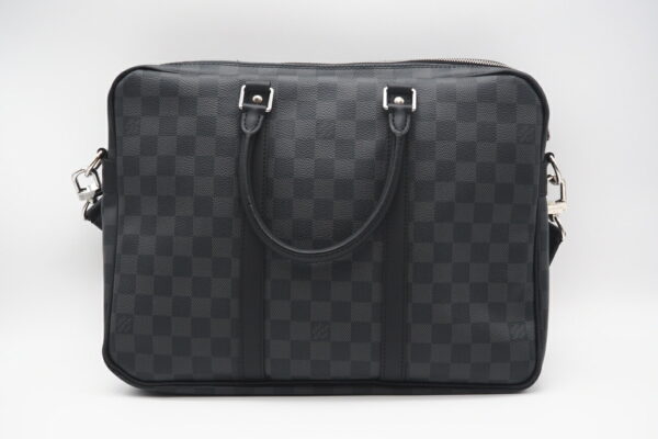 imgrc0098893393 Louis Vuitton Damier Graphite Porte Voyage Briefcase Black