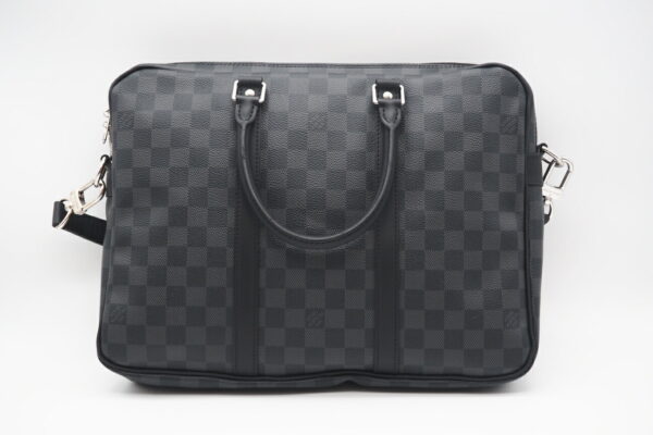 imgrc0098893394 Louis Vuitton Damier Graphite Porte Voyage Briefcase Black