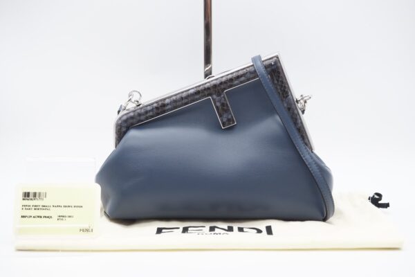 imgrc0098893487 Fendi First Small Python Shoulder Bag Blue