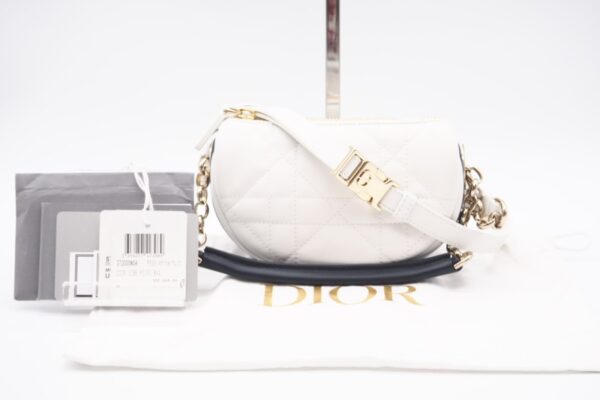 imgrc0098893507 Dior Cannage Leather Vibe Micro 2way Bag White Navy