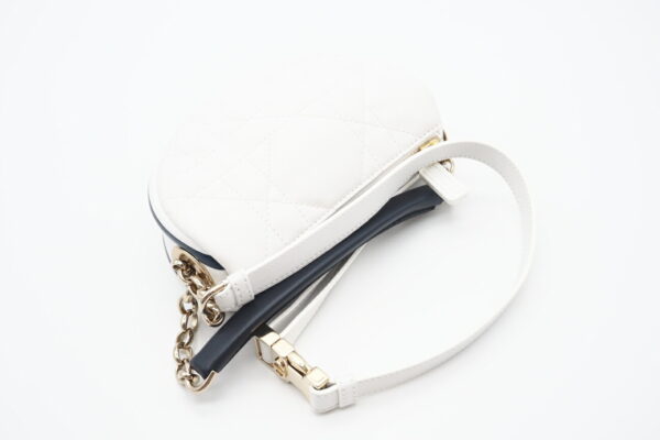 imgrc0098893509 Dior Cannage Leather Vibe Micro 2way Bag White Navy