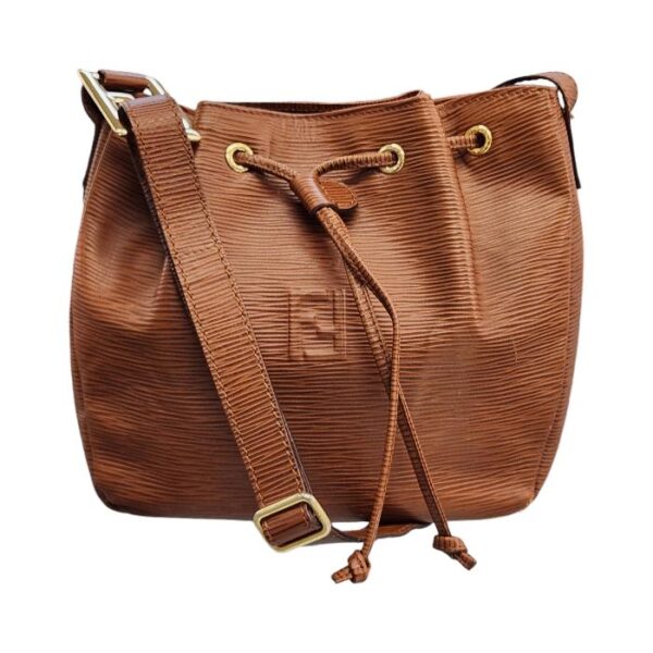 imgrc0099525572 Fendi FF Logo Drawstring Shoulder Bag Brown