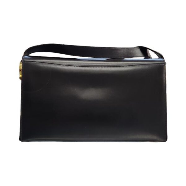 imgrc0099572692 Salvatore Ferragamo Gancini Leather Shoulder Bag Black