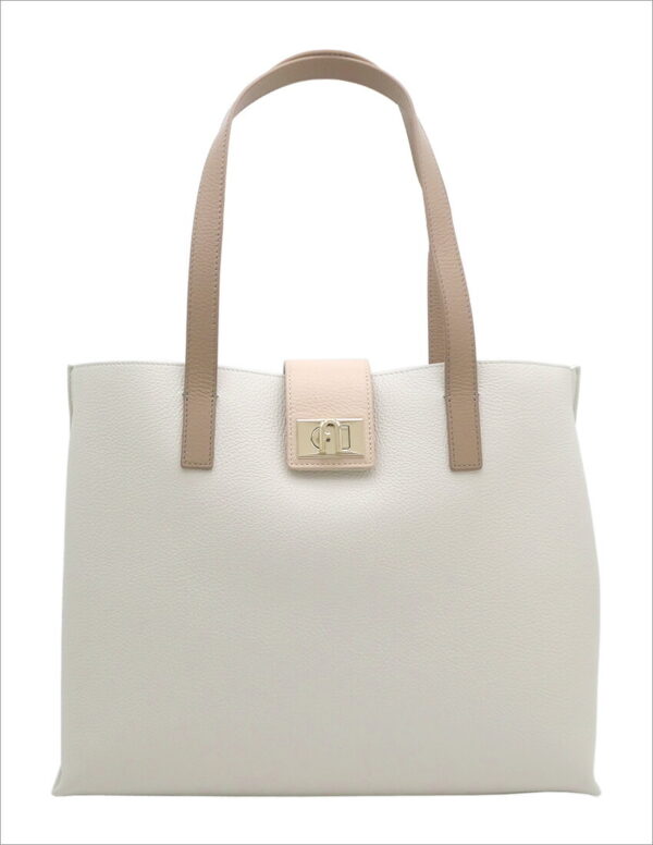 imgrc0099637312 Furla 1927 Tote Bag White Beige Greige