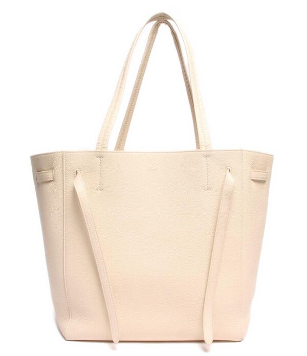 imgrc0100727681 Celine Leather Tote Bag Light Beige Hippo Phantom