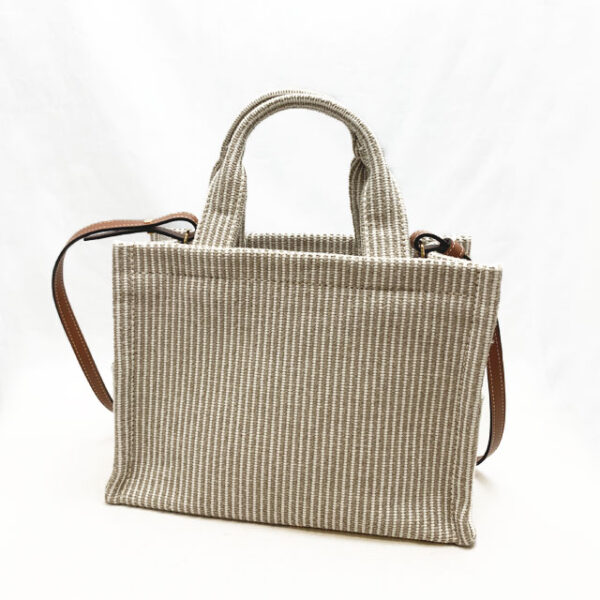 imgrc0103906892 Celine Small Hippo Tote Bag Striped Textile