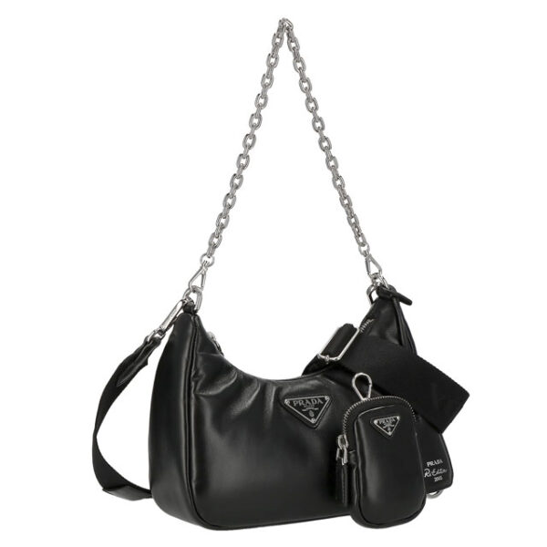 imgrc0106530371 Prada Shoulder Bag with Pouch Black