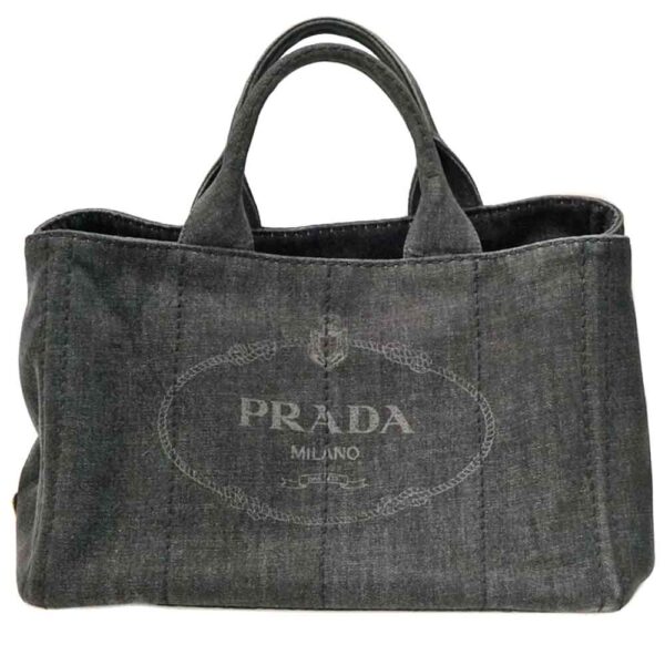 k21 104 1 Prada Kanapa Tote 2WAY Denim Nero