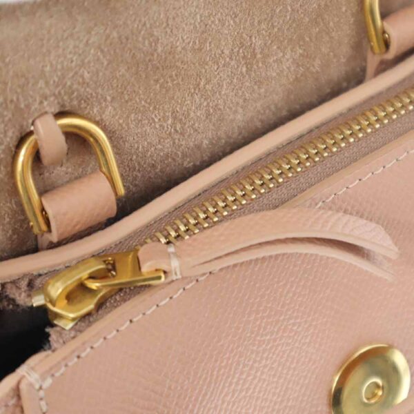 k21 3358 12 Celine Belt Calf Leather Suede Pico Bag Pink Beige