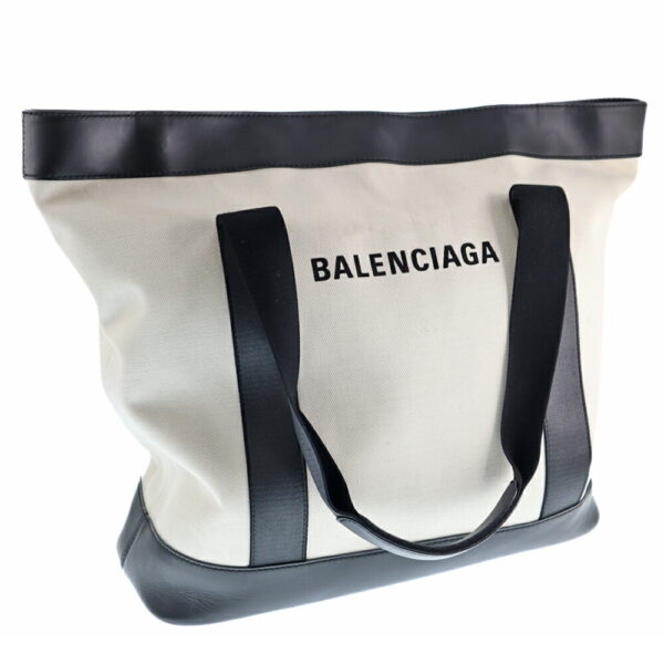 k21 875 Balenciaga Shopping Tote Large Bag Canvas White Black