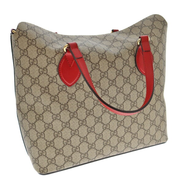 k22 3016 2 Gucci 2WAY Bag GG Supreme Canvas Leather Beige Red Pink