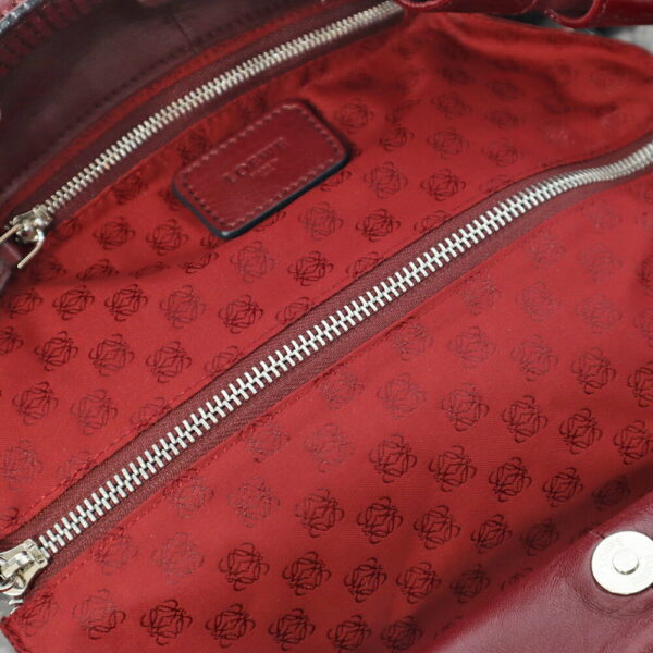 k22 8194 8 Loewe Nappa Aire Enamel Patent Leather Handbag Red