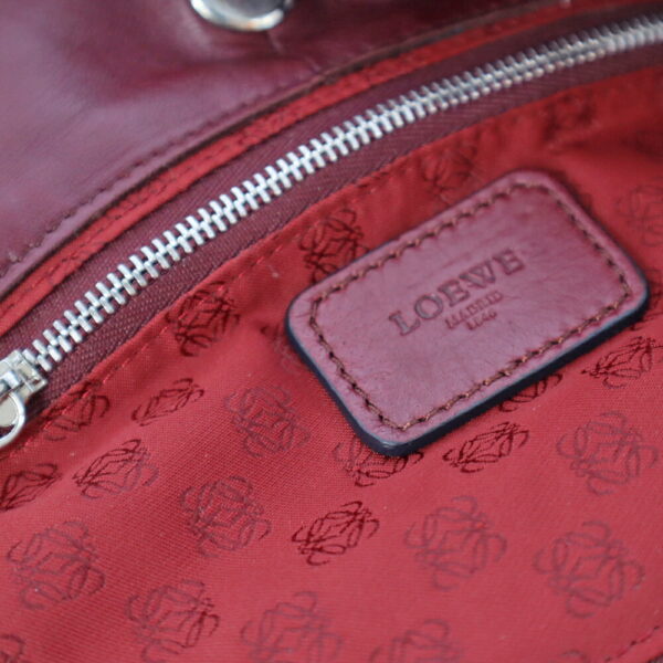 k22 8194 9 Loewe Nappa Aire Enamel Patent Leather Handbag Red