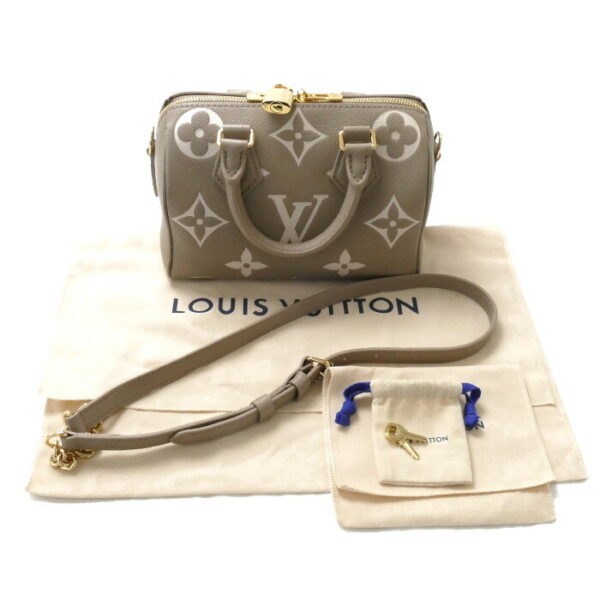 k23 105 1 7 Louis Vuitton Speedy Bandouliere 20 2Way Shoulder Bag Bicolor Empreinte Crème