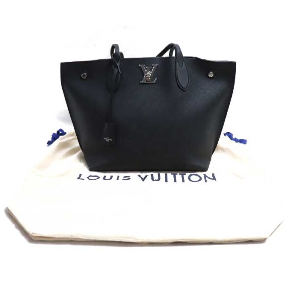 k23 2353 1 2362 Louis Vuitton Lock Me Go Tote Bag Black