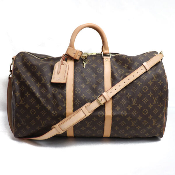 k23 2708 1 2709 Louis Vuitton Keepall Bandouliere 55 Bag Monogram Brown