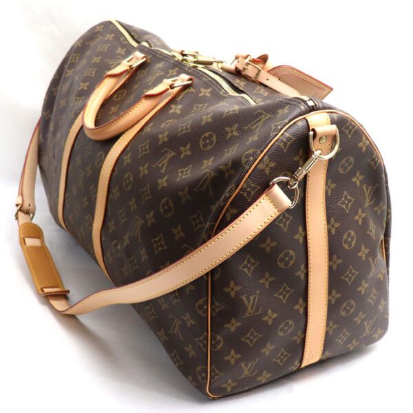 k23 2708 1 2710 Louis Vuitton Keepall Bandouliere 55 Bag Monogram Brown