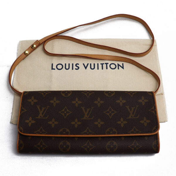 k23 3348 1 3357 Louis Vuitton Pochette Twin GM Shoulder Bag Monogram Brown