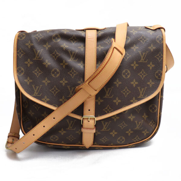 k23 3349 1 3350 Louis Vuitton Saumur 35 Shoulder Bag Monogram Brown